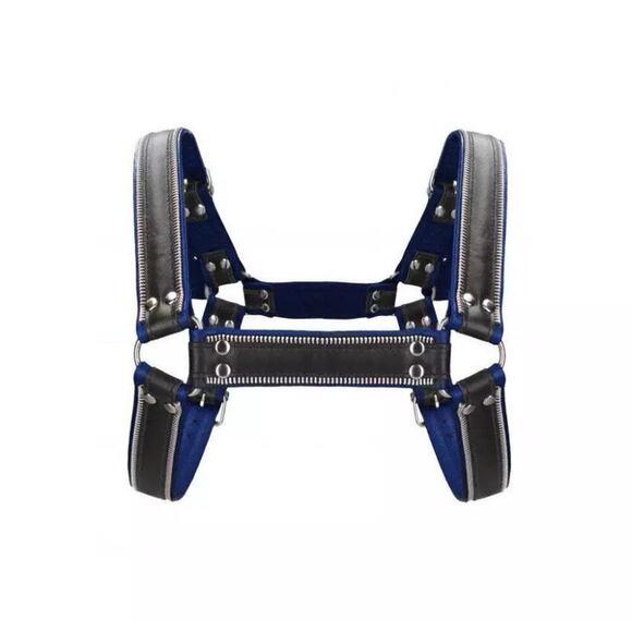 🦋B2G1🦋SHOTS-UOMO Genuine Leather Z Series D-Ring Bulldog Chest Harness Fetish - Picture 6 of 8